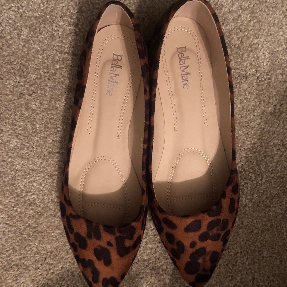 Leopard suede cheetah flats